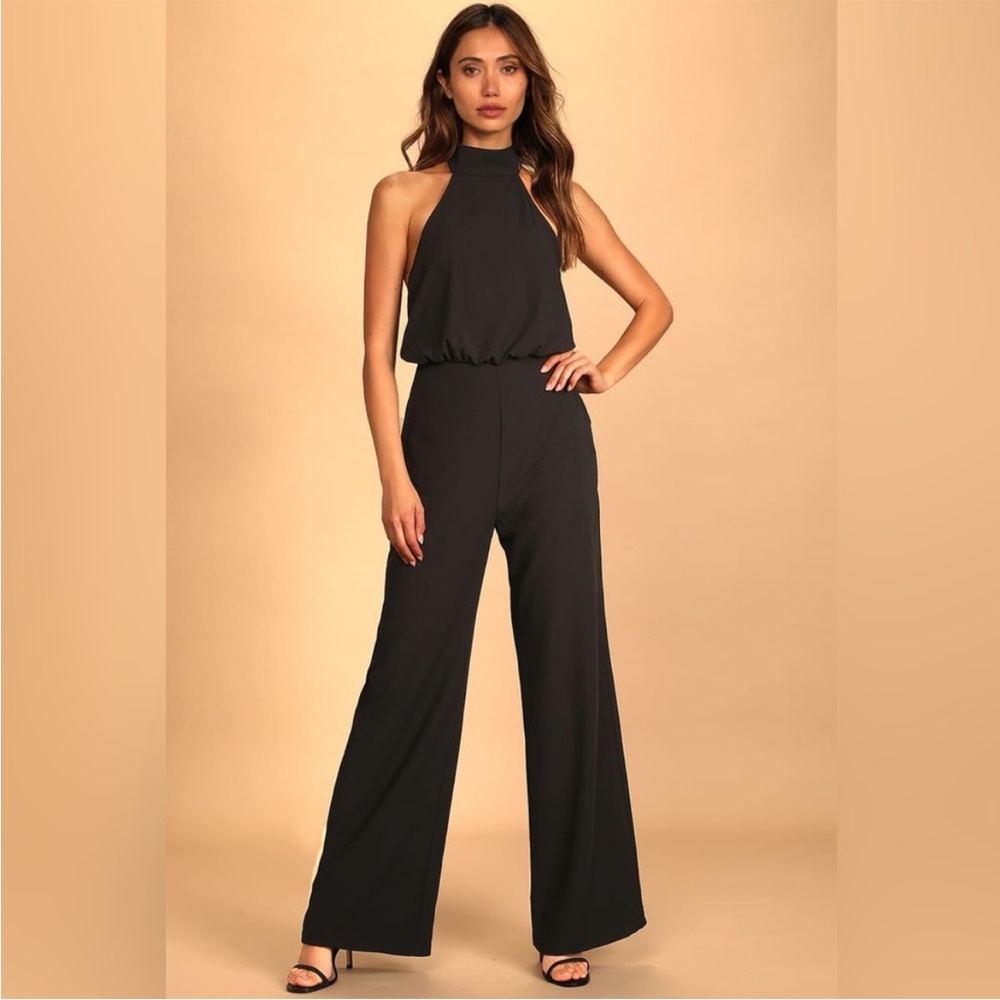 Lulus sexy royal blue backless jumpsuit. Size medium.